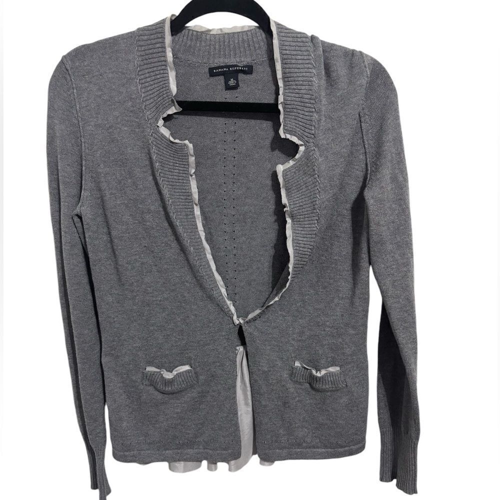 Banana Republic Sweater with Silk Ruffle details